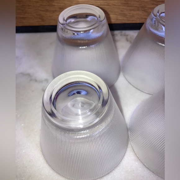 SIX Vintage Federal 1950’s Ribbed Norse Punch Glass Cups Mid Century Modern MCM - Picture 6 of 12